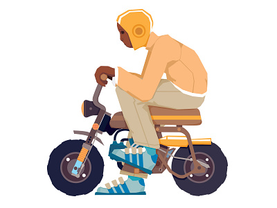 #2 Honda z50 digital freelance illustrator honda illustration monkeybike vector z50