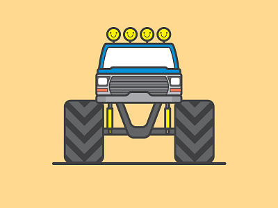 #5 Bigfoot bigfoot digital freelance illustrator illustration monster truck truck vector