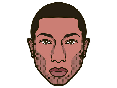 #16 Pharrell digital freelance illustrator illustration pharrell portrait vector williams