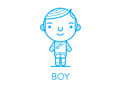 #24 Boy blue boy digital illustration illustrator vector