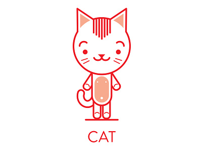 #28 Cat cat digital freelance illustrator illustration illustrator red vector