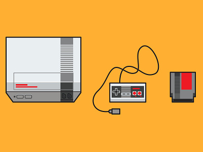 38 Nintendo Entertainment System digital entertainment freelance illustrator illustration illustrator nes nintendo school system vector