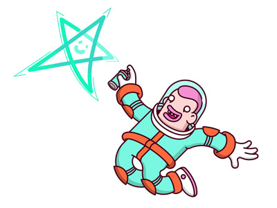Spaceman 2d character clean design freelance illustrator illustration illustrator space spaceman star vector
