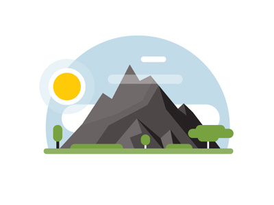 Mountain 2d clean design icon illustration illustrator mountain simple vector