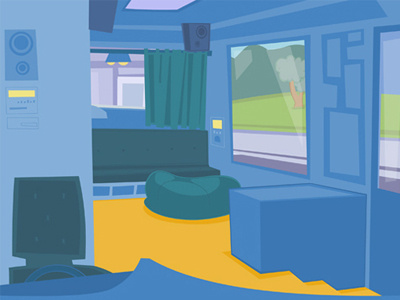 Background - Brownjames Freelance Illustrator background design brownjames camper van interior flash freelance freelance illustrator illustration illustrator