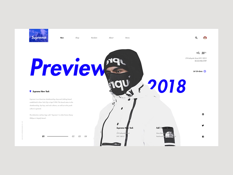 Supreme Preview 2018 by Dragon Lee on Dribbble
