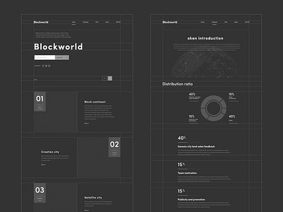 Blockworld Web Prototype design hiwow typography ux