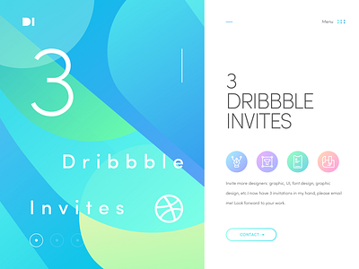 3 Dribbble Invites 3 dribbble invites design hiwow ux