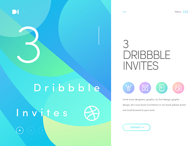 3 Dribbble Invites