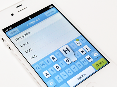 iOS UI Design for Anagram