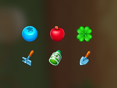 Gardening Game Icons