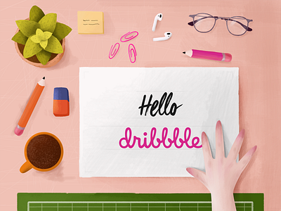 Hello Dribbble, I'm Damla children book children book illustration hello hello dribble illustration illustrator