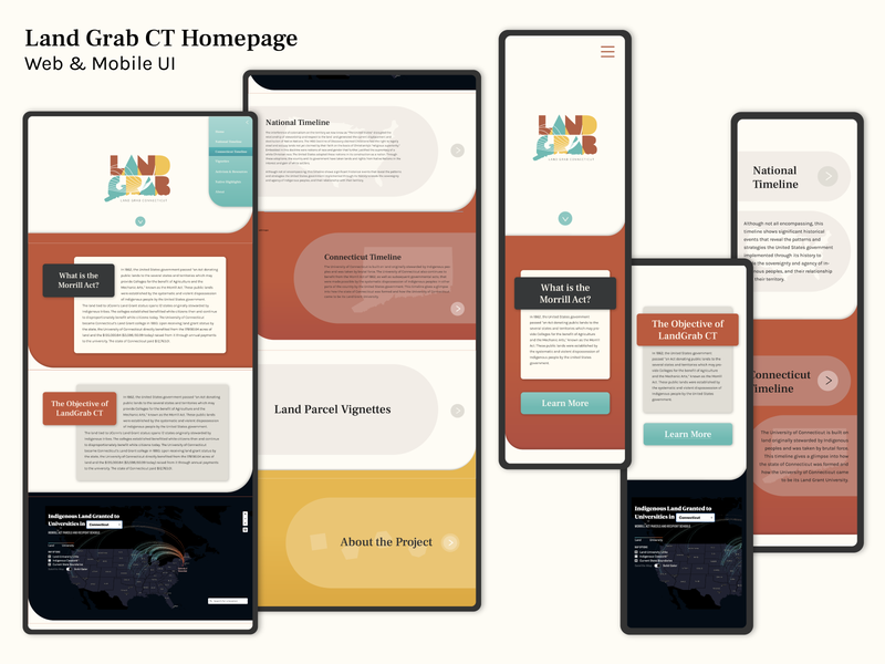 Land Grab CT Homepage UI app branding design interface logo ui