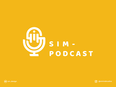 SIM Podcast Logo brand identity branding design graphic design logo logo design vector