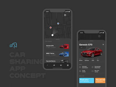 Car Sharing App Concept