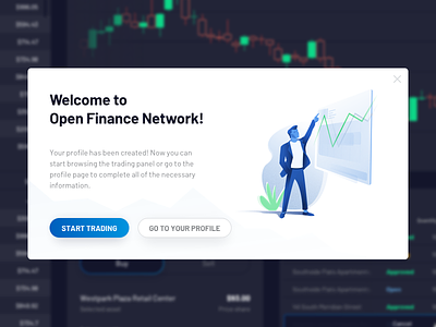 OpenFinance - Welcome illustration blockchain cryptocurrency fintech illustration tokens trading ui ux