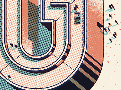 Alphabetica halftone textrue type