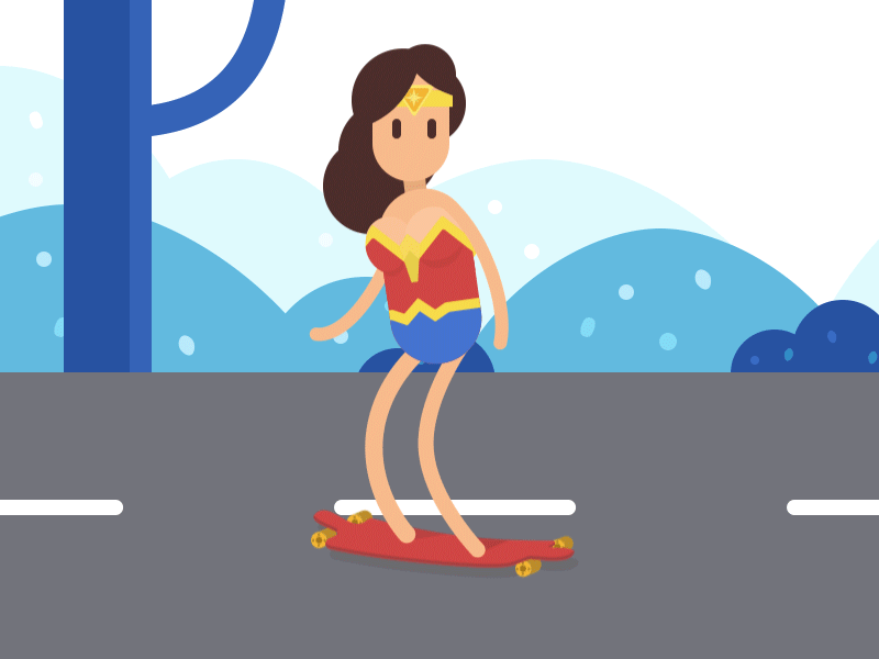 Wonder Woman&Skateboarding gif skatboarding woman wonder