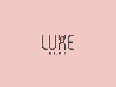 Luxe - Nail Bar - Logo africa art director design finger freelance graphic designer logo luxury makeup nail pink typography