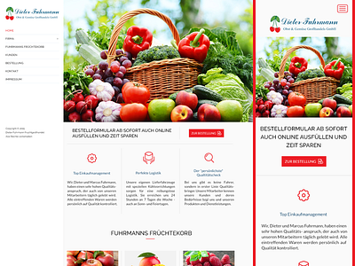 a German fruit website design web