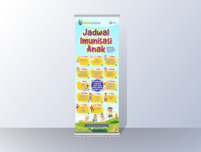 Desain Stand Banner/ Roll banner branding graphic design logo ui