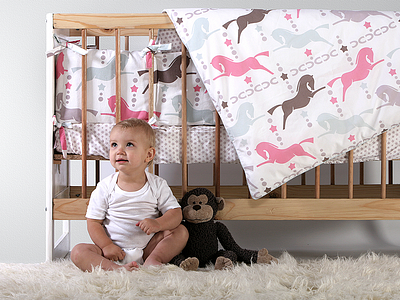 Babybliss - Runaway Carousel Bedding illustration textile design