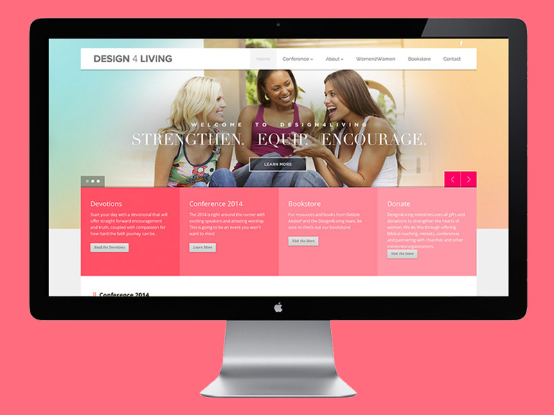 Design4living web design website non-profit women woman girl