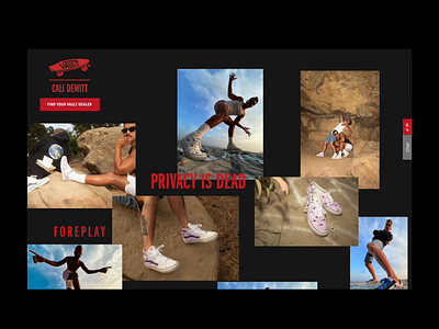 VANS X CALI DEWITT cali dewitt design figma landing page parallax ui user interface vans vault web web design