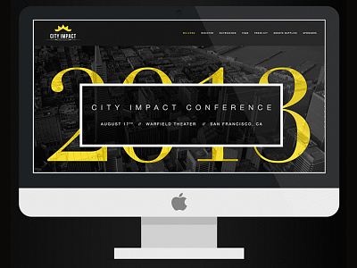 SF City Impact Conference header type ui user interface web web design