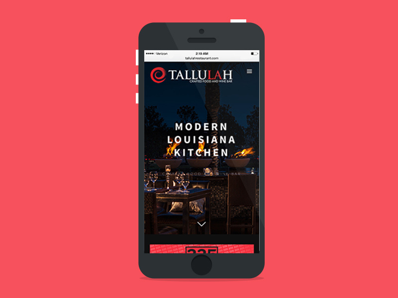 Tallulah - Mobile Site iphone mobile design web design type header user interface web ui