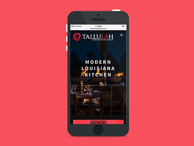 Tallulah - Mobile Site header iphone mobile design type ui user interface web web design