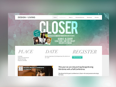 Design 4 Living Conference Site Design dashboard header style guide type ui user interface web web design