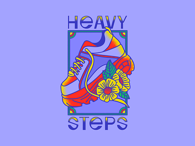 Heavy Steps 90s aesthetics buffalo buffalos colorful illustration illustrator nostalgia retro shoes sneakers vector y2k