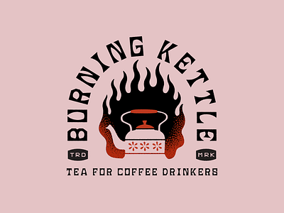 Burning Kettle branding burning coffee colorful illustration illustrator kettle logo retro tea vector