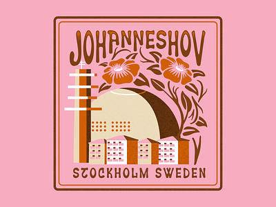 Johanneshov city colorful design graphic design illustration illustrator retro stockholm sweden urban vector