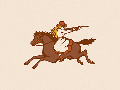 Target Practice branding colorful cowboy cowgirl illustration illustrator logo retro southwest vector vintage western