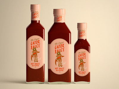 Gator Sauce branding chili chilli colorful design food hot sauce illustration illustrator ketchup logo retro sauce vector vintage