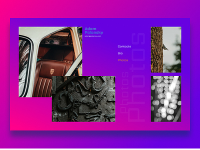 photoPortfolio design desktop interface photo portfolio usability ux