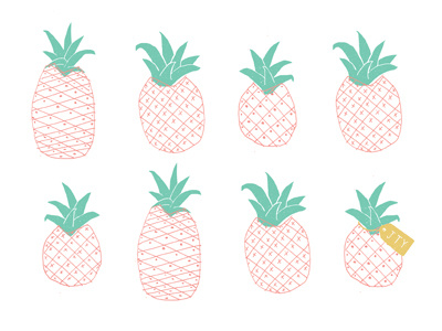 JTY pineapple illustration pineapple