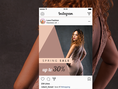 Clothing Store Instagram Post adv clothing dailyui instagram post mock up