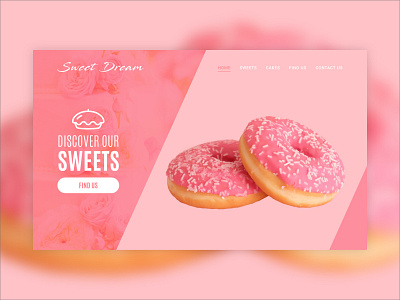 Sweets Shop Landing Page dailyui dailyui 003 dailyuichallenge design landing page sweets ui ux web web design website