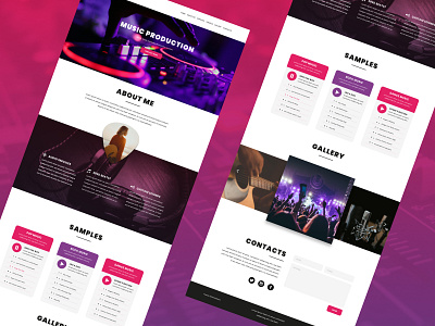Wedi Website, music producer design layout music ui user interface website website concept website design