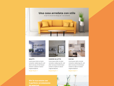 Newsletter Template design furniture marketing newsletter ui web