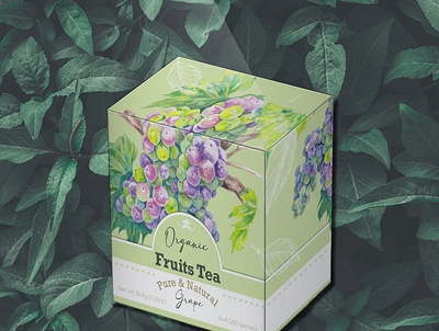 Tea Packaging Design botanical design drawing flower graphic design illustration packaging sketch watercolor