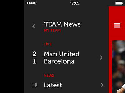 TEAM News app football ios iphone soccer team ui ux