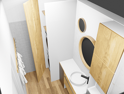 Bathroom 3d interior design