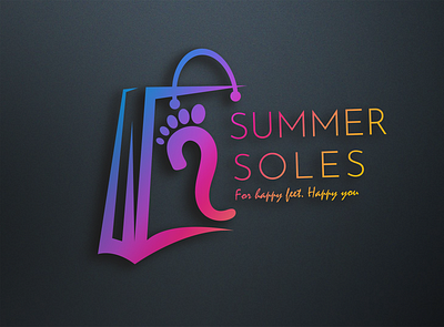 Logo for shoe sale center 3d branding design graphic design logo motion graphics vector