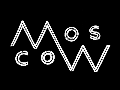 Moscow lettering lettering black white moscow