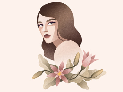 Beautiful art artwork design digital digitalart flowers illustration portrait procreate