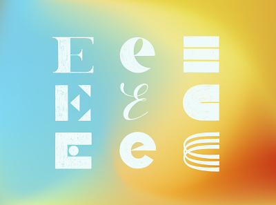 Lettering "E" design digital lettering logo sketch